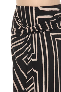 Joseph Ribkoff - Geometric Faux Wrap Midi Skirt
