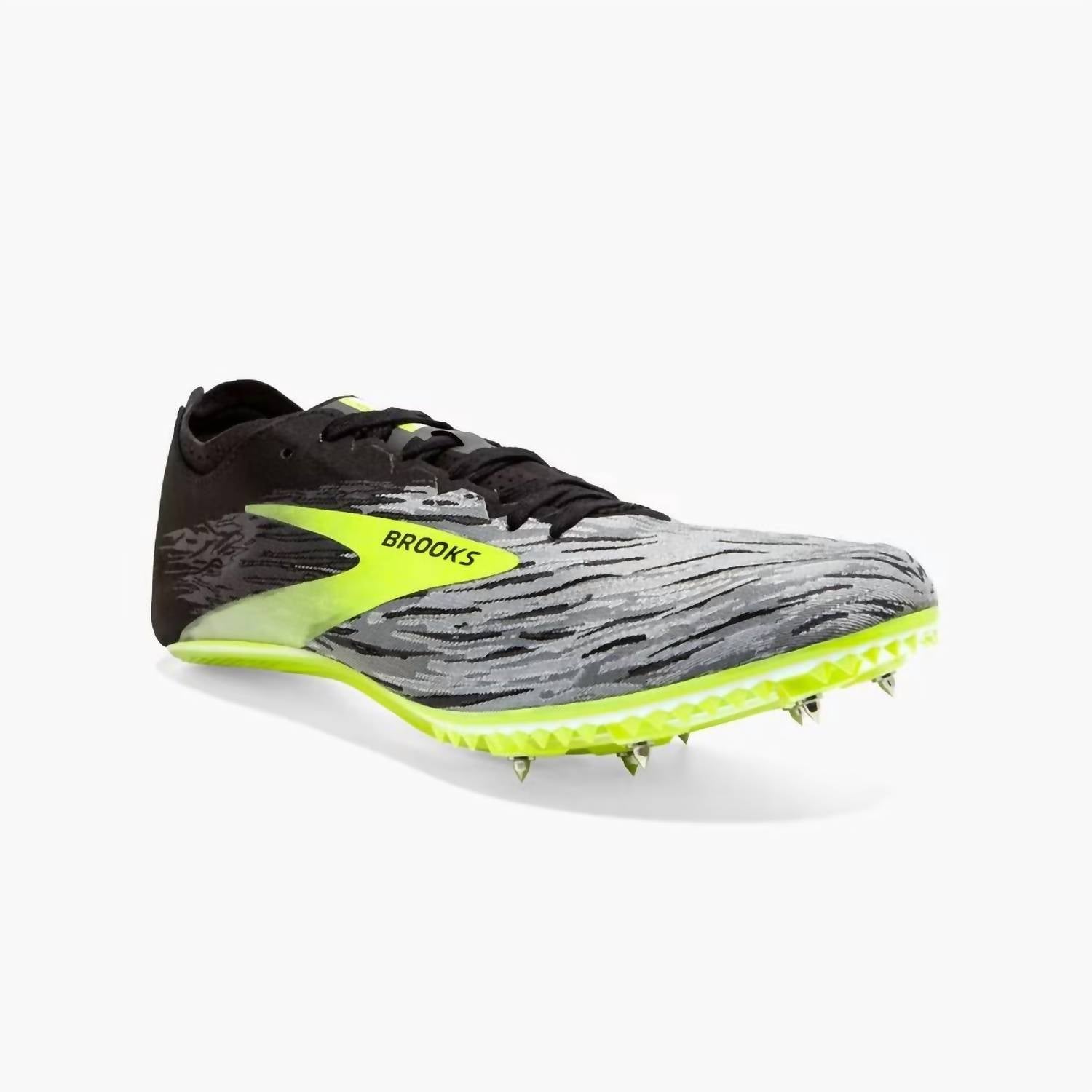 BROOKS Men's Qw-k V4 Shoes in black gray green - men's shoe - detail view