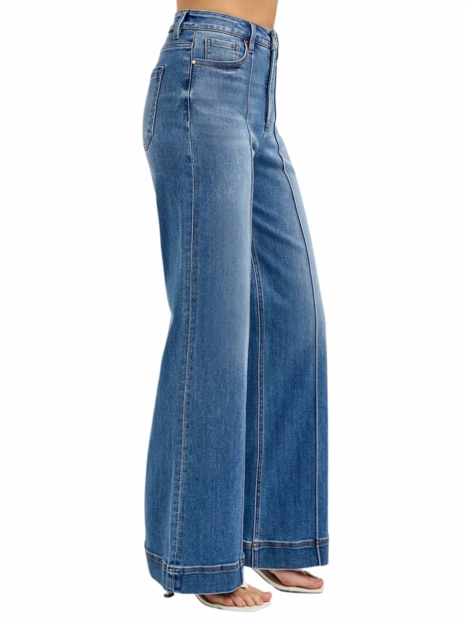 Risen - Perfect Fit Tummy Control High Rise Wide Leg Jeans