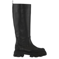 GANNI Women's Cleated High Tubular Boots in black - women's shoe