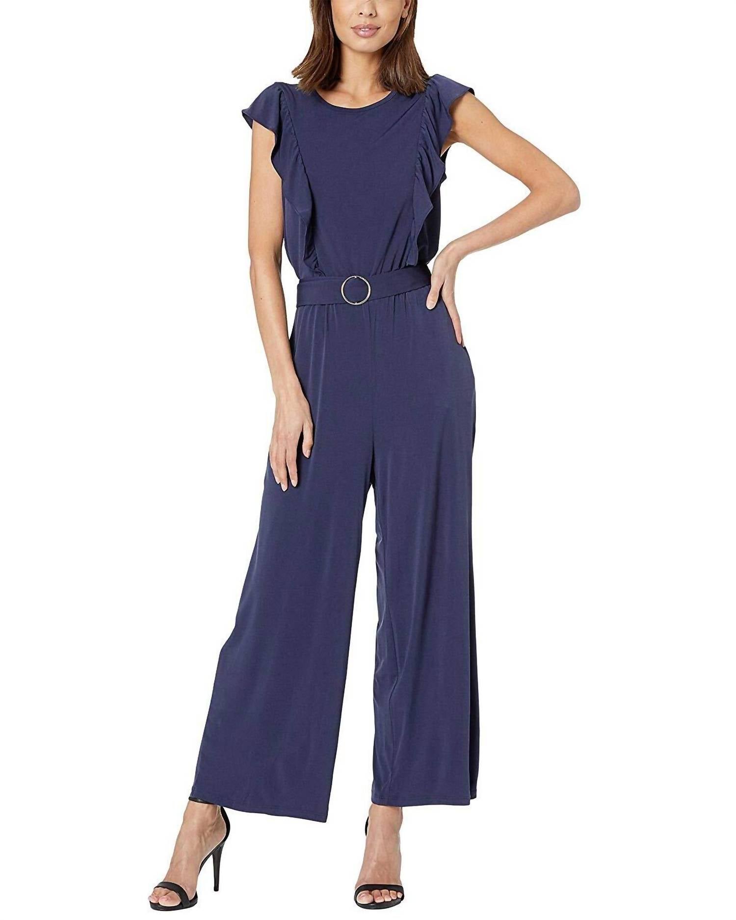 Michael Michael Kors - Women's Ruffled Belted Jumpsuit