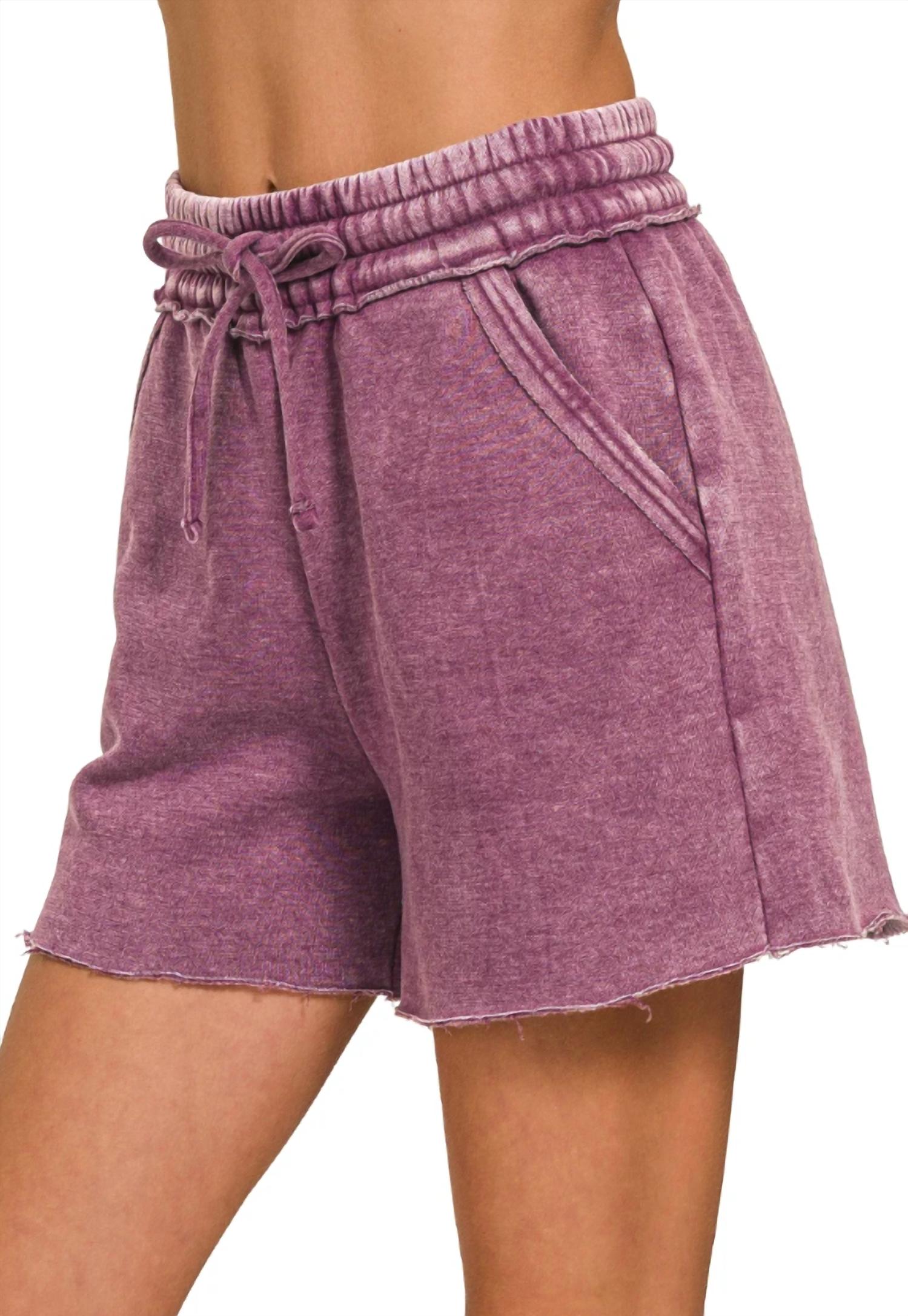 42Pops - Acid Wash Fleece Shorts