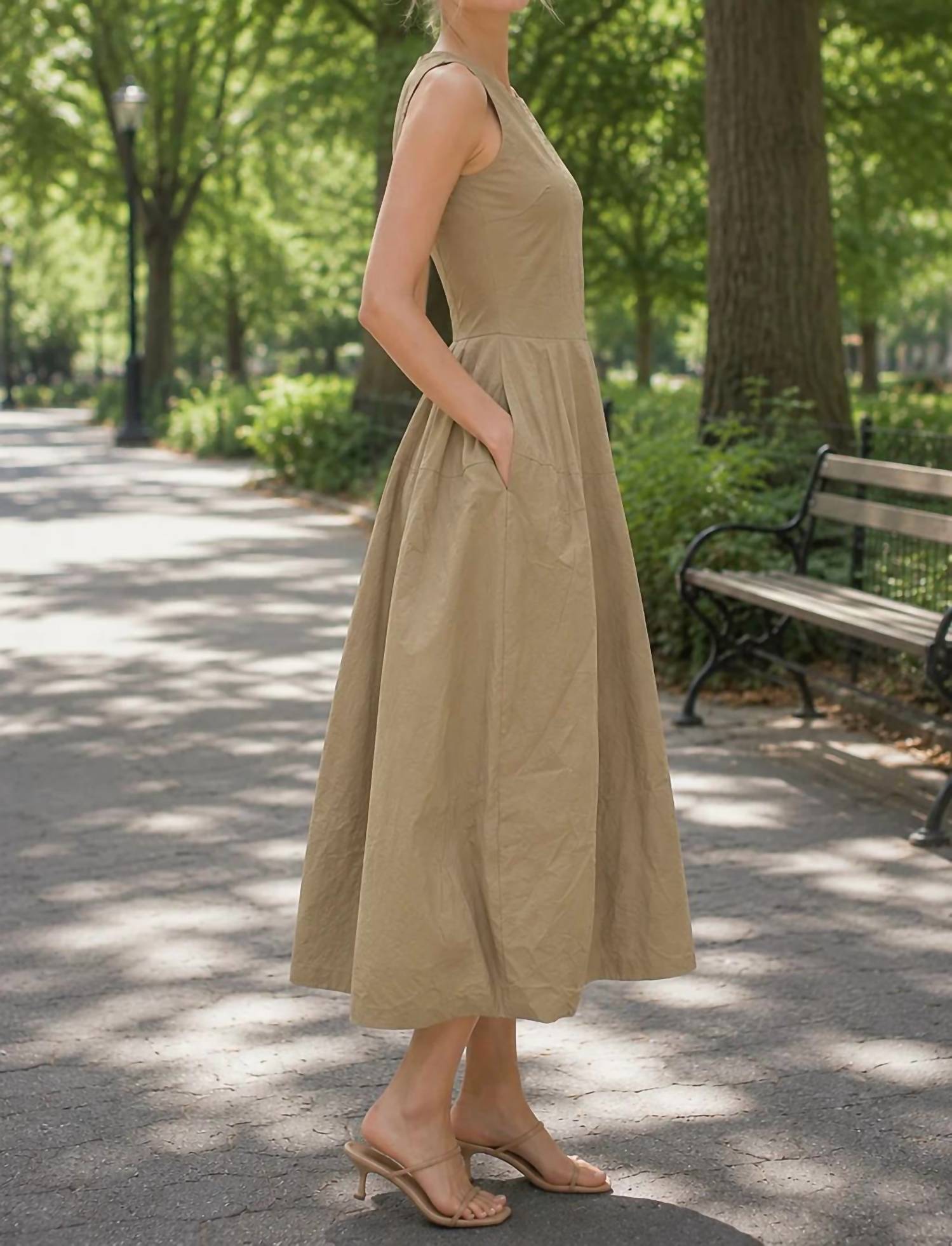 Pinch - Solid Wide Midi Dress
