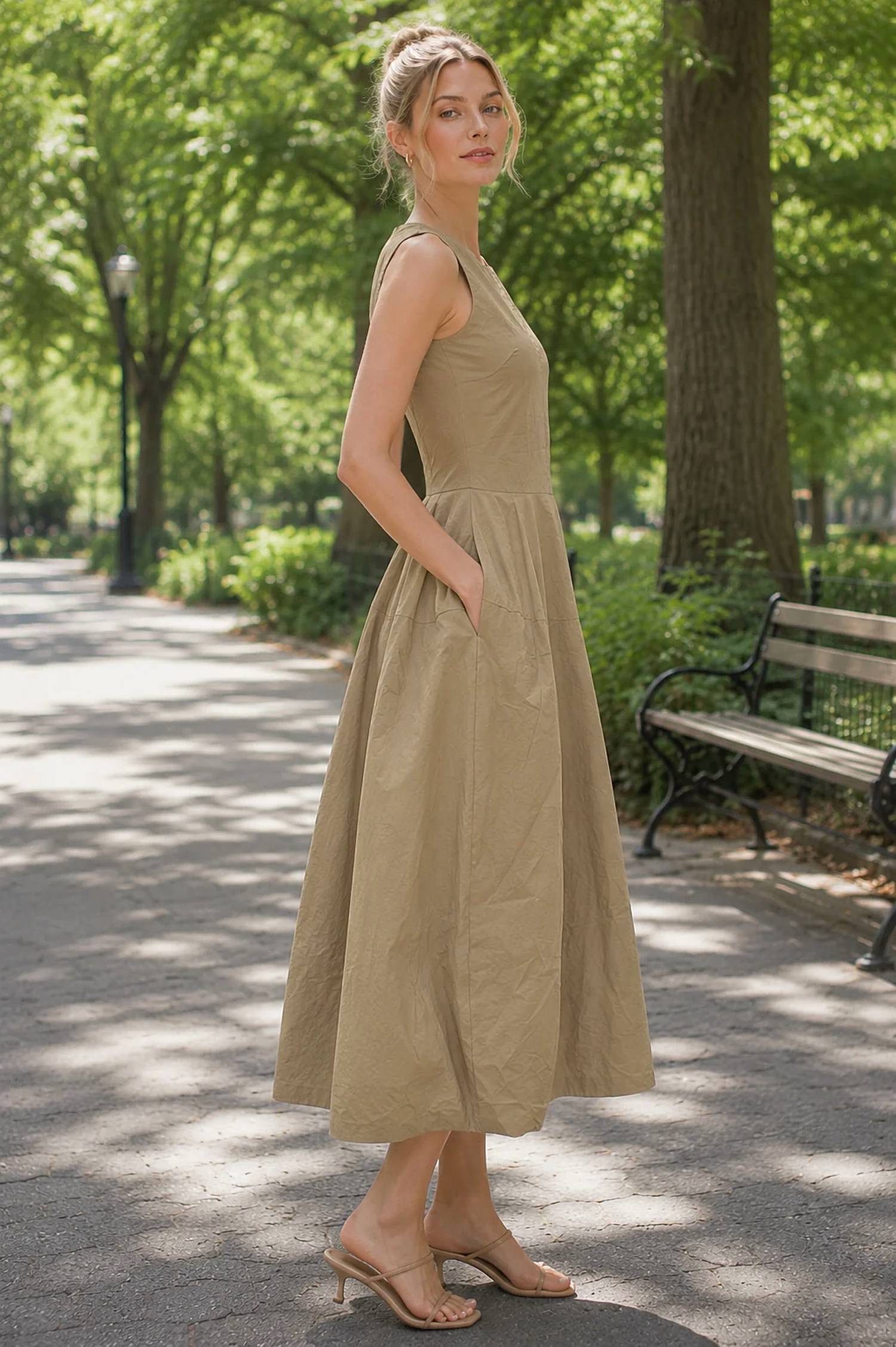 Pinch - Solid Wide Midi Dress