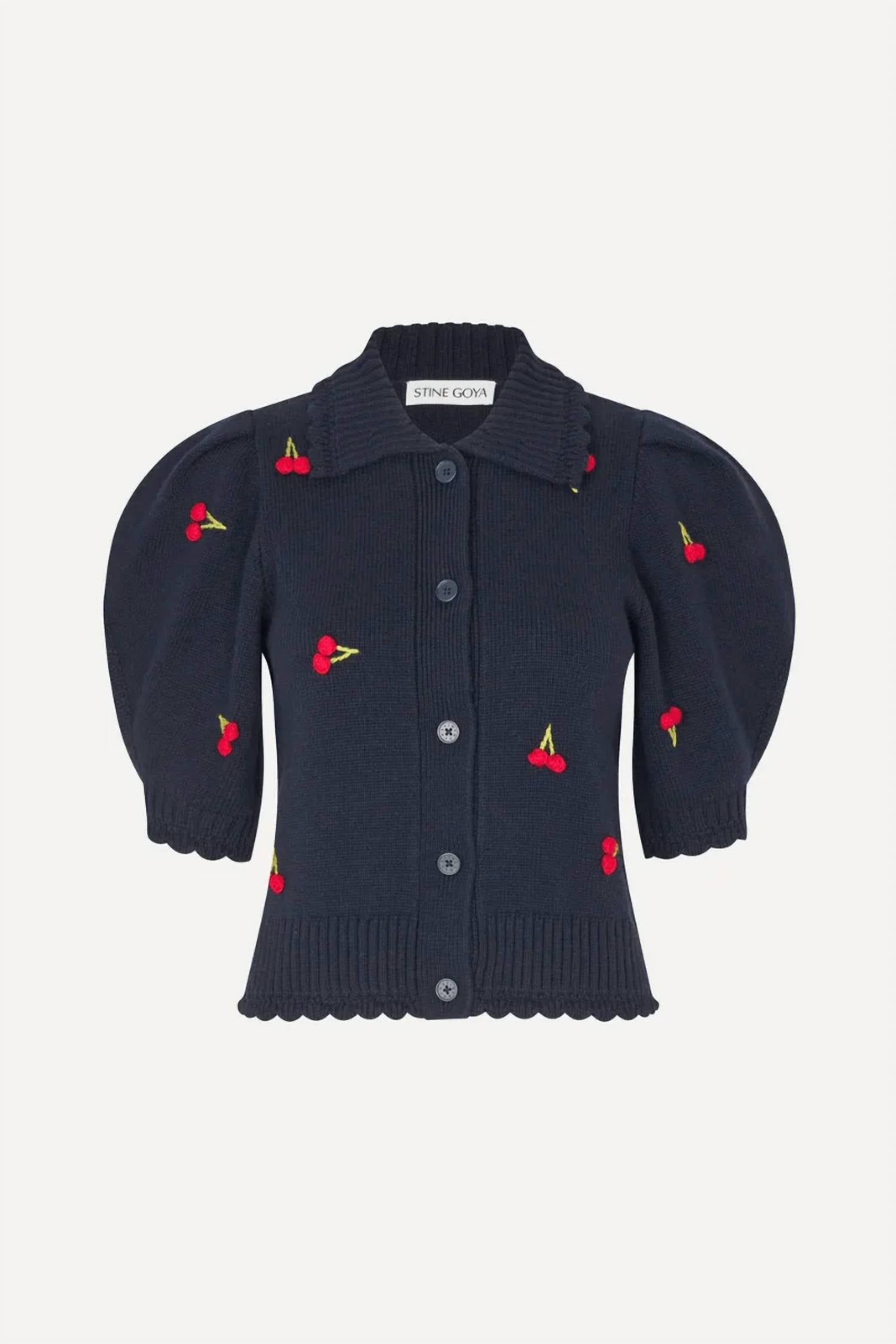 Stine Goya - Bobble Knit Polo Cardigan