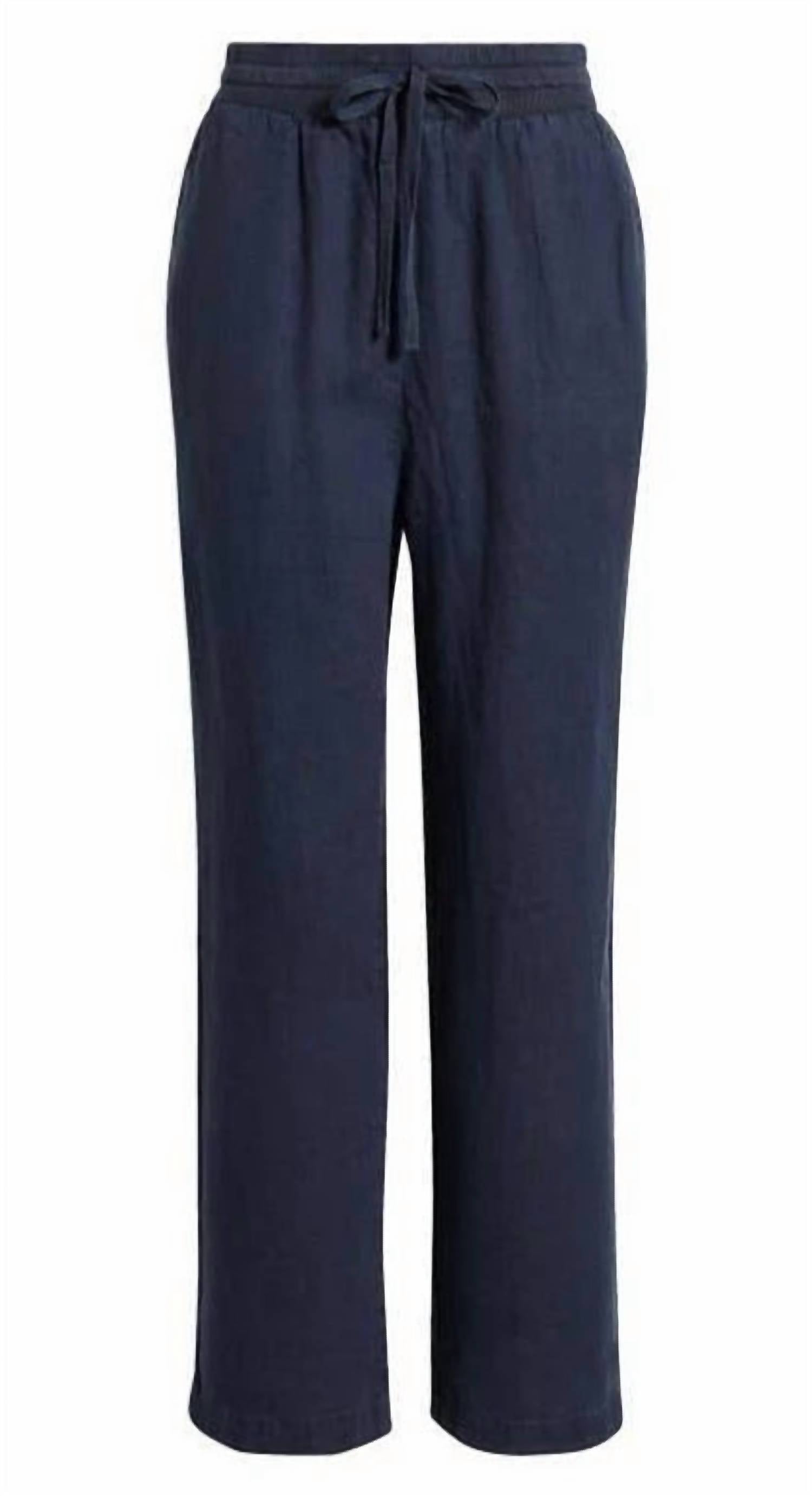 Michael Stars Nolan Linen Drawstring Pants in nocturnal - women's pants - view 4