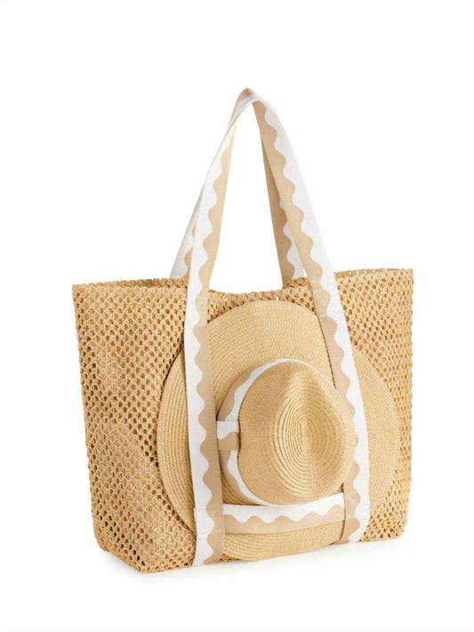Shiraleah - Women's Antigua Beach Tote And Hat Set