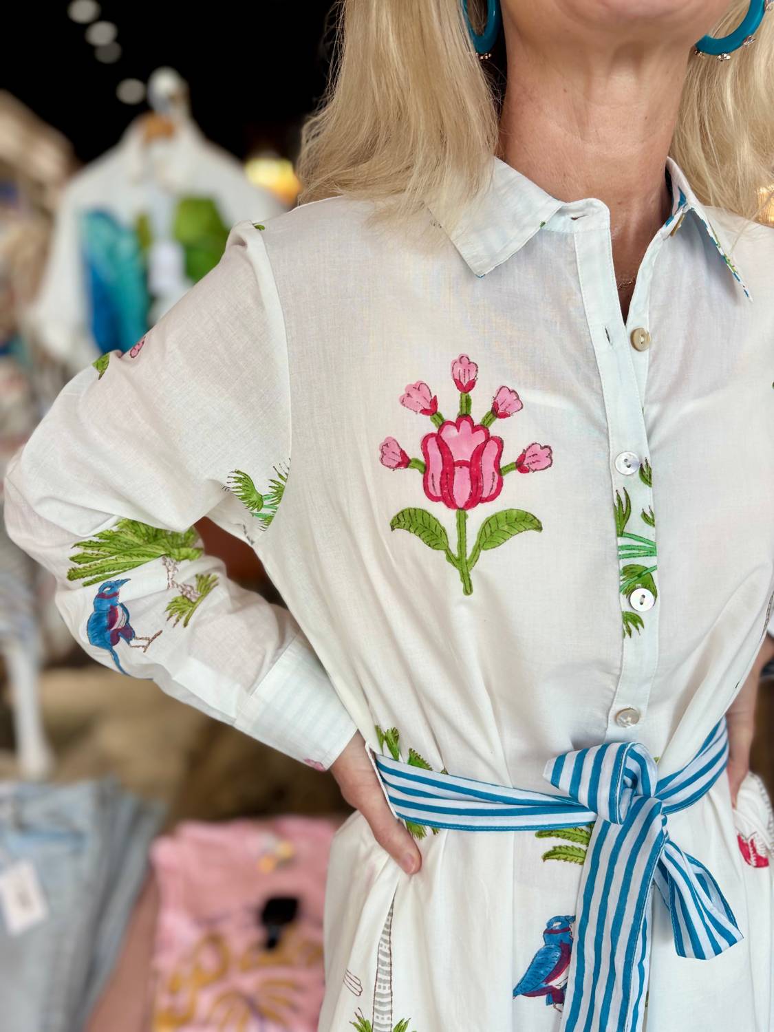 Nibi - Long Sleeve Shirt Dress