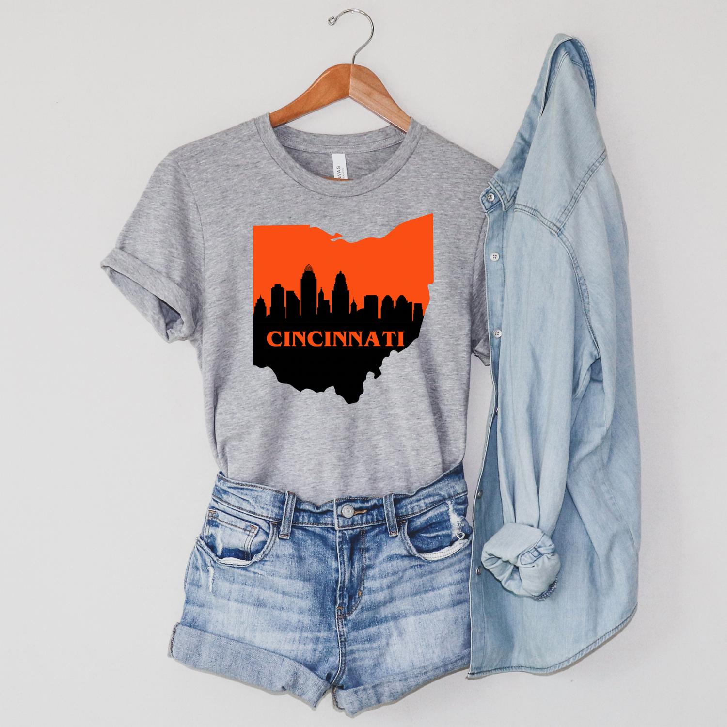 Into The Desert - Women's Cincinnati Bengals Skyline T-shirt