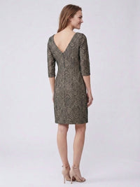 Eliza J - Metallic Jacquard Sheath Dress