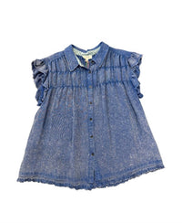 Umgee - Women's Short Sleeve Button Up Top