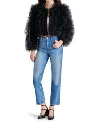 STEVE MADDEN Odile Ruffled Tulle Jacket in black - women's jacket - view 4