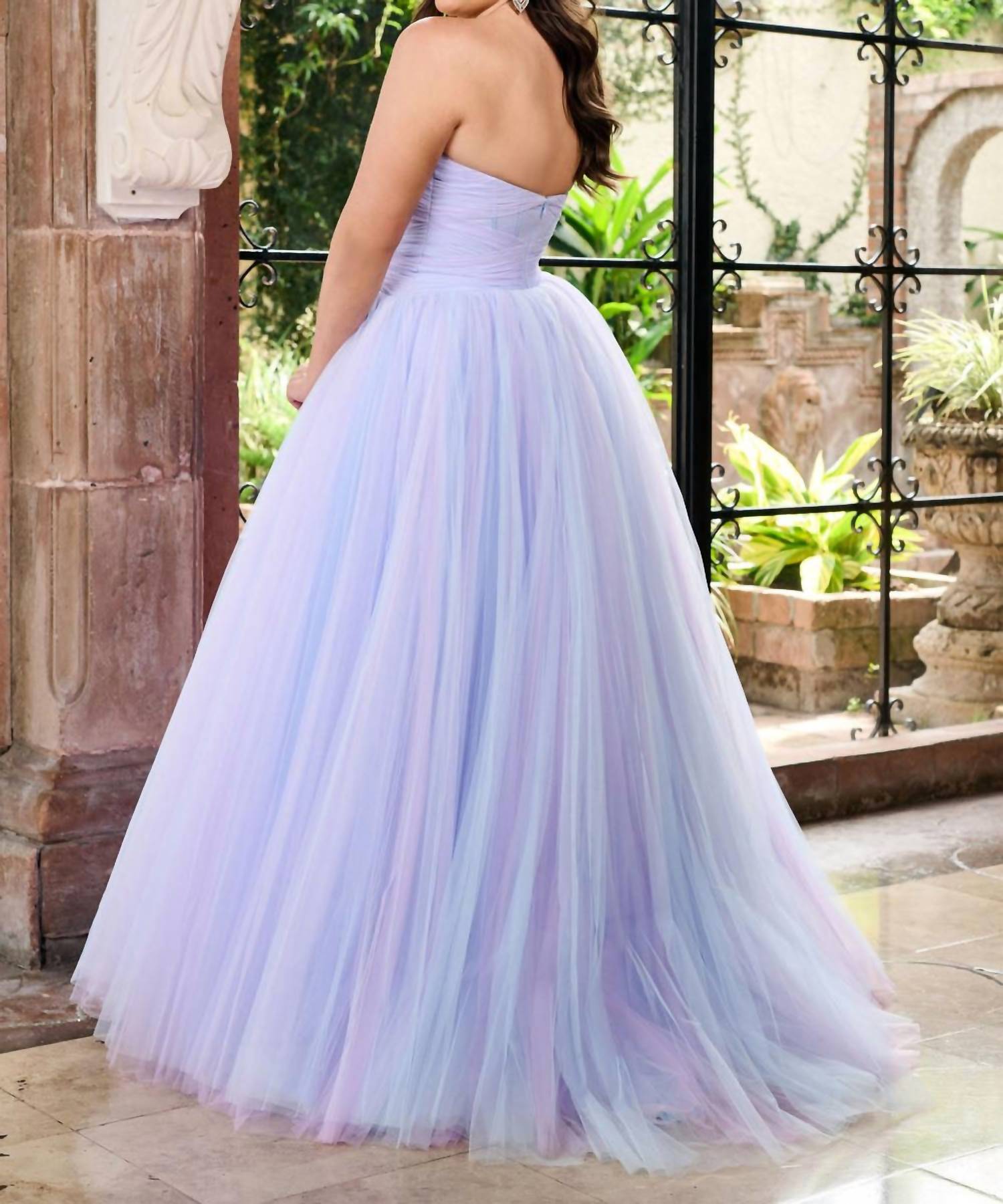 Rachel Allan - Pleated Tulle Prom Dress
