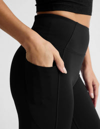 Beyond Yoga - pacer fleece zip pocket long legging