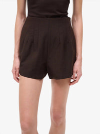 STAUD Magpie Shorts in earth - women's shorts - detail view