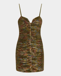 Liv Foster - Zahara Pleated Metallic Mini Dress