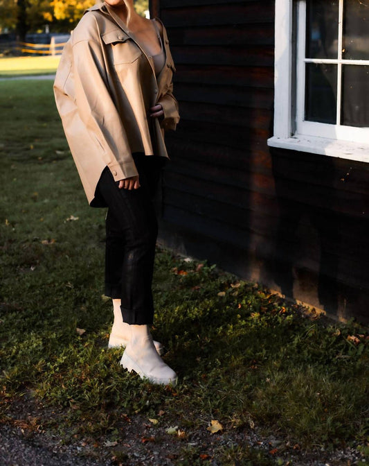 Curve Market - Maple Leather Shacket