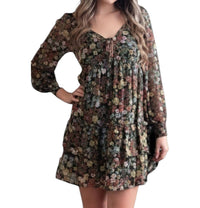 Peach Love - Floral Mini Dress