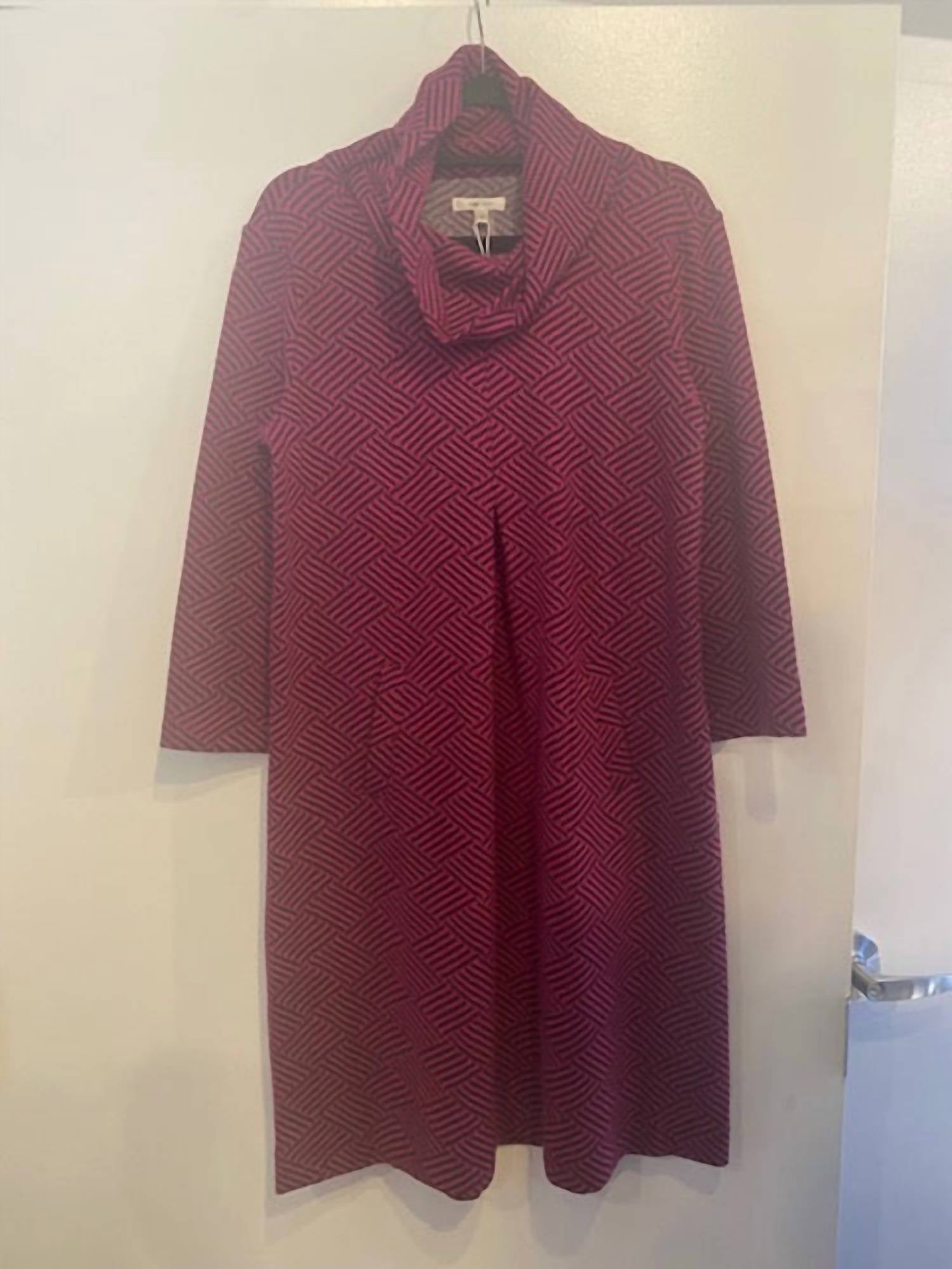 Tyler Boe - Women's Geometric Print Knit Cowl Neck Shift Dress