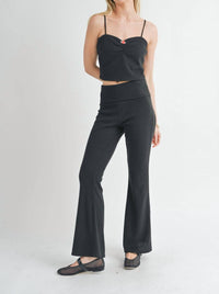 Sage The Label - Good For Her Folded Waist Flare Pants