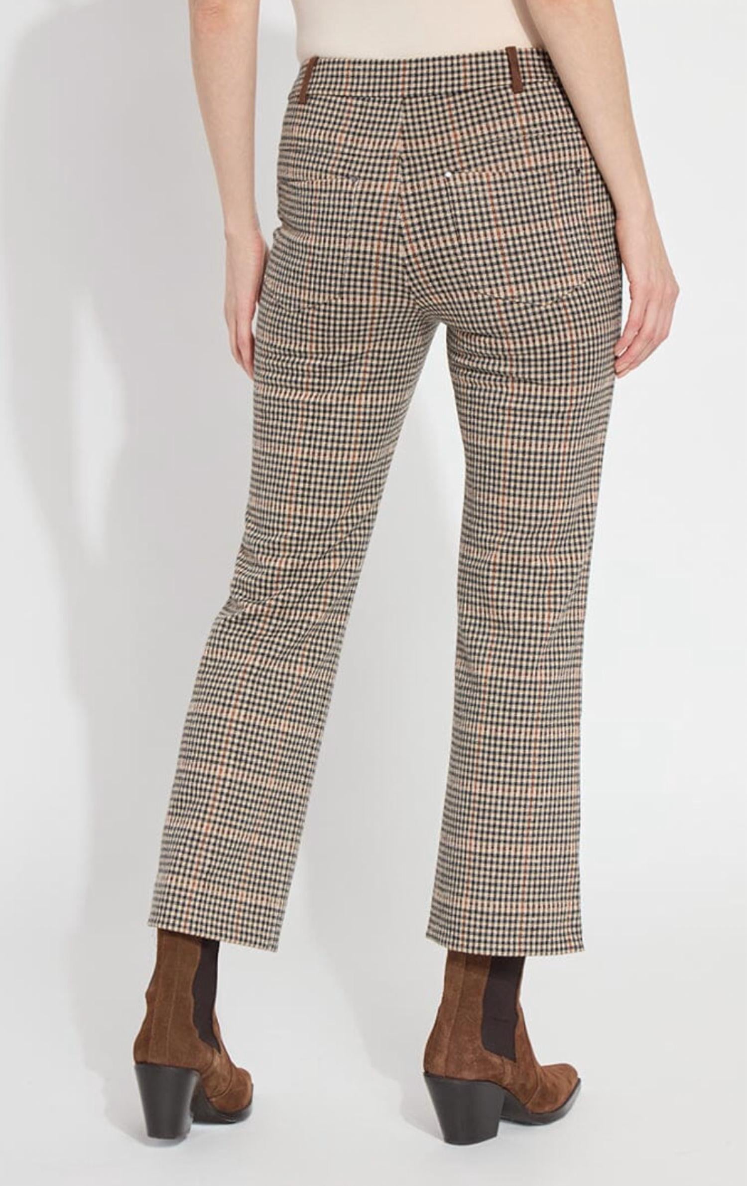 Lysse Baby Boot Ankle Pants in austin plaid - women's pants - alternate view