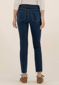 KUT FROM THE KLOTH Reese High Rise Ankle Straight Jeans in courageously wash - women's jeans - detail view