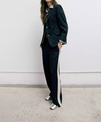 Rag & Bone - Siena Wool Side Stripe Pants