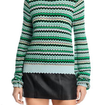 Ramy Brook Fiona Chevron Pointelle Sweater in moonstone - women's sweater