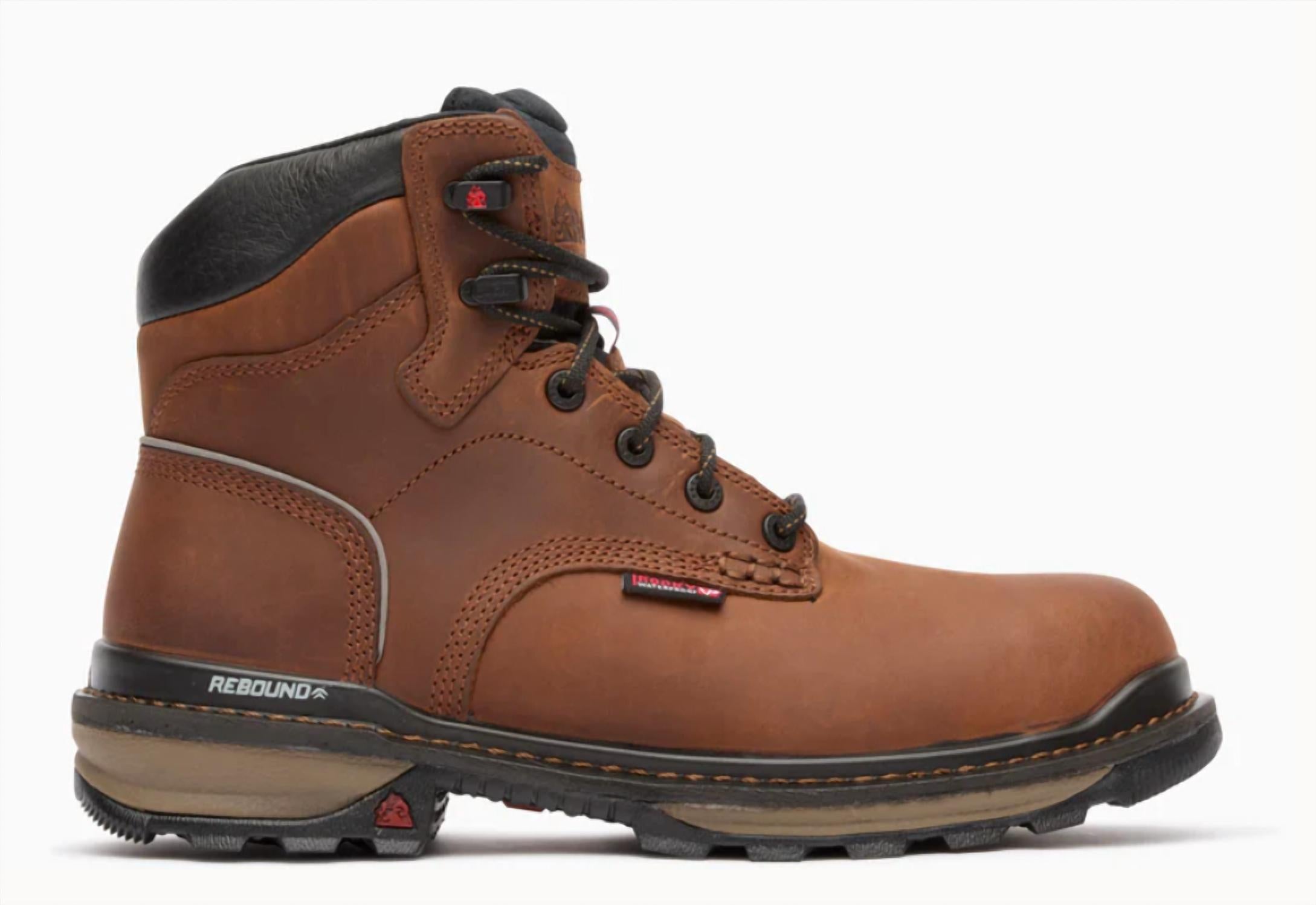 Rocky Men's Rams Horn Waterproof Composite Toe Work Boot in brown - men's boots - view 5