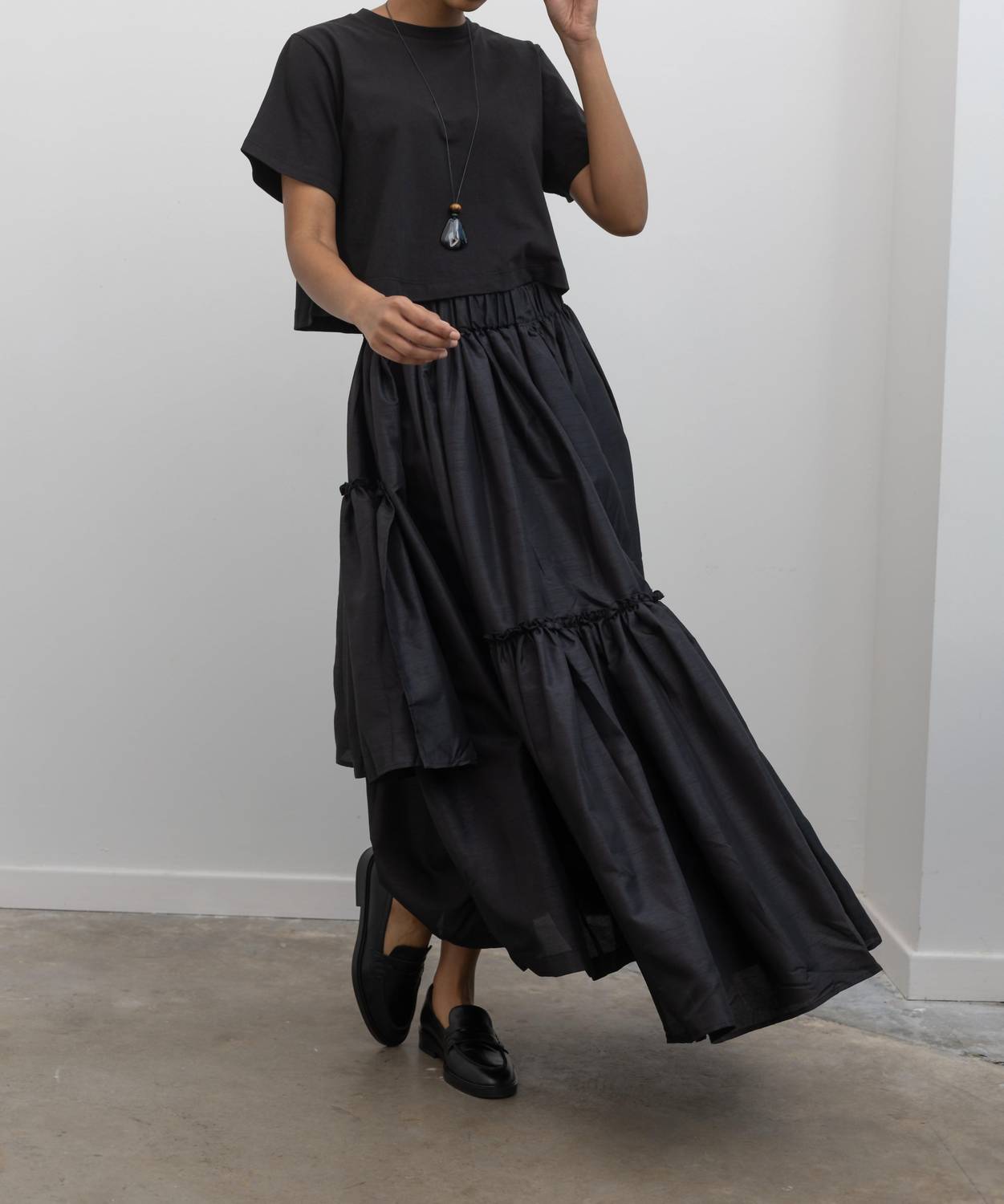 Collective - Asymmetrical Tiered Ruffle Skirt