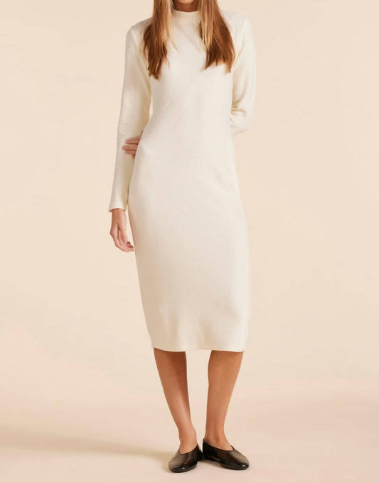 Bobi - Fitted Long Sleeve Midi Dress