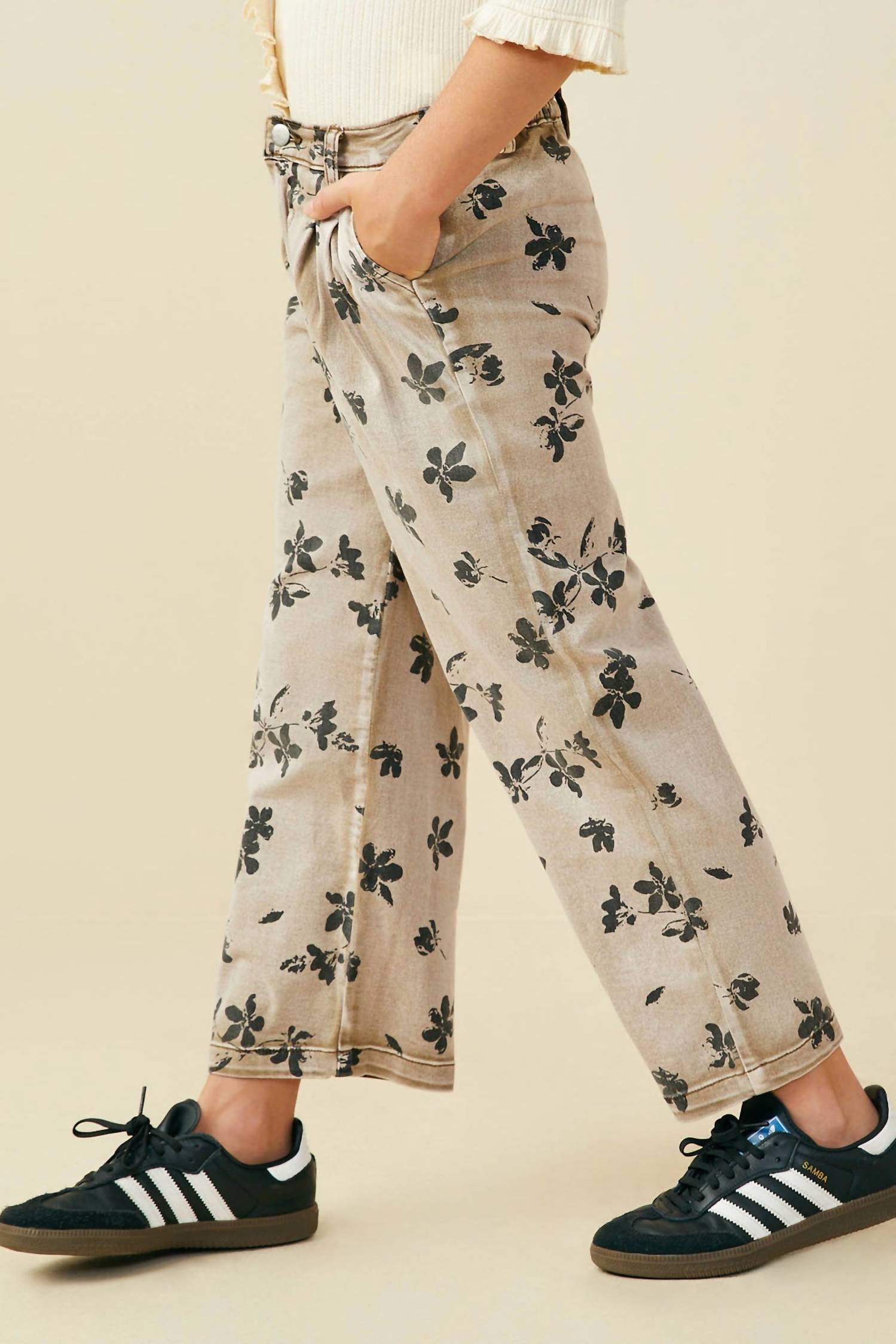 Hayden La - Girls Floral Printed Wide Leg Pants