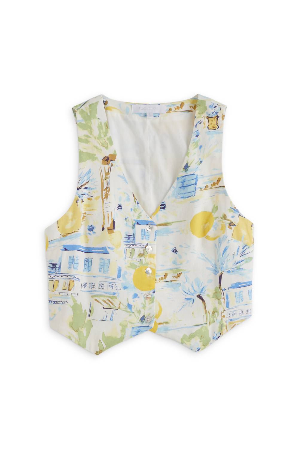 Sugarlips - Kayri Button Up Cropped Vest