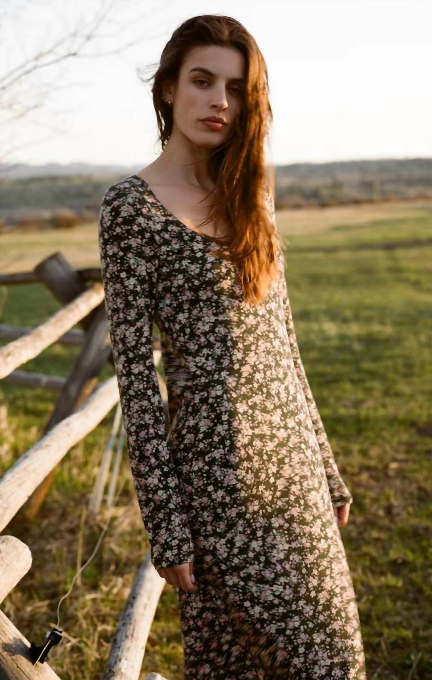 Z Supply Colette Ditsy Dress in floral - women's dress - alternate view