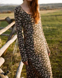 Z Supply Colette Ditsy Dress in floral - women's dress - detail view