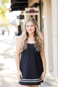 MINKPINK Elki Trim Mini Dress in black - women's dress - alternate view