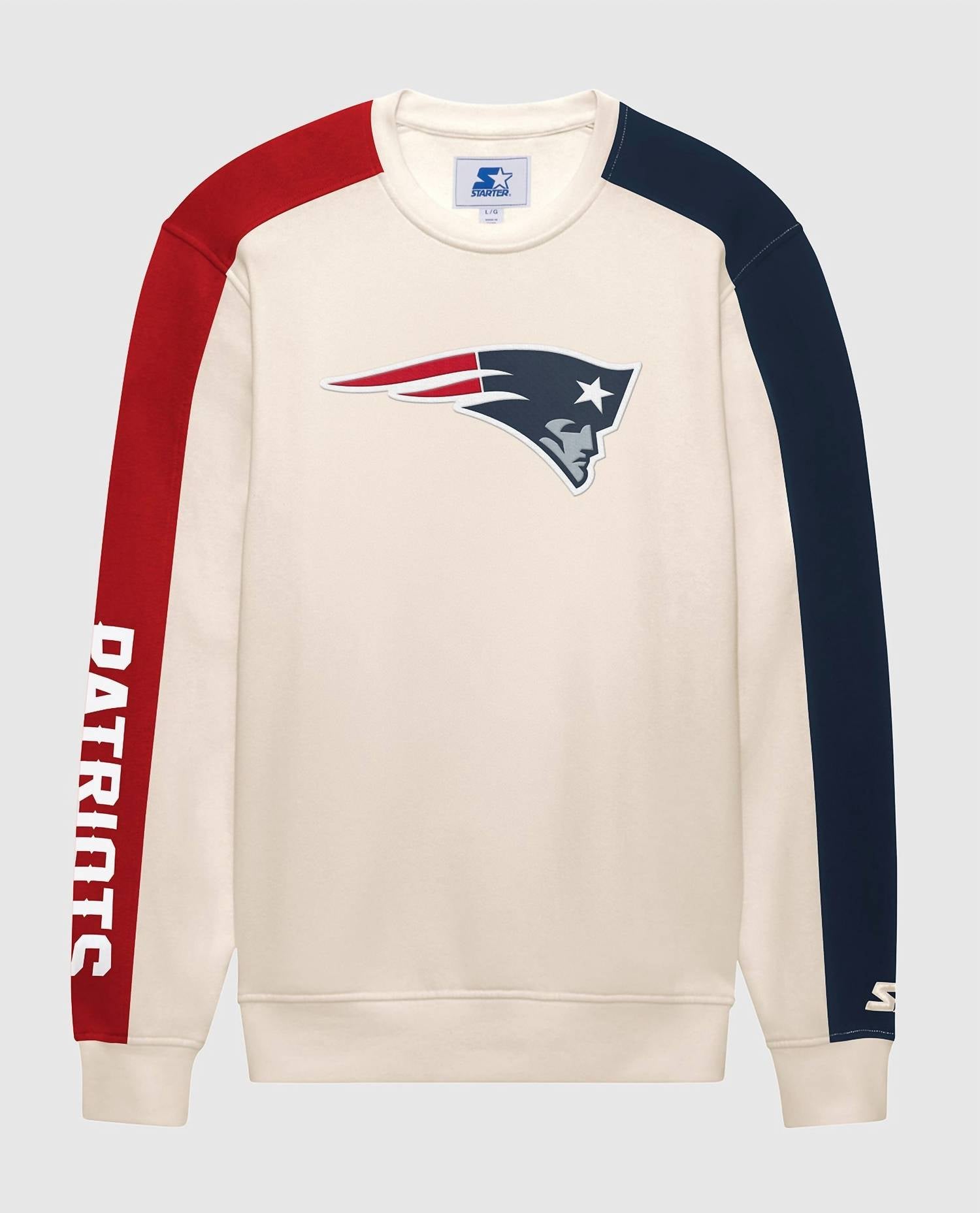 Starter - Men's New England Patriots Team Crew Long Sleeve Shirt