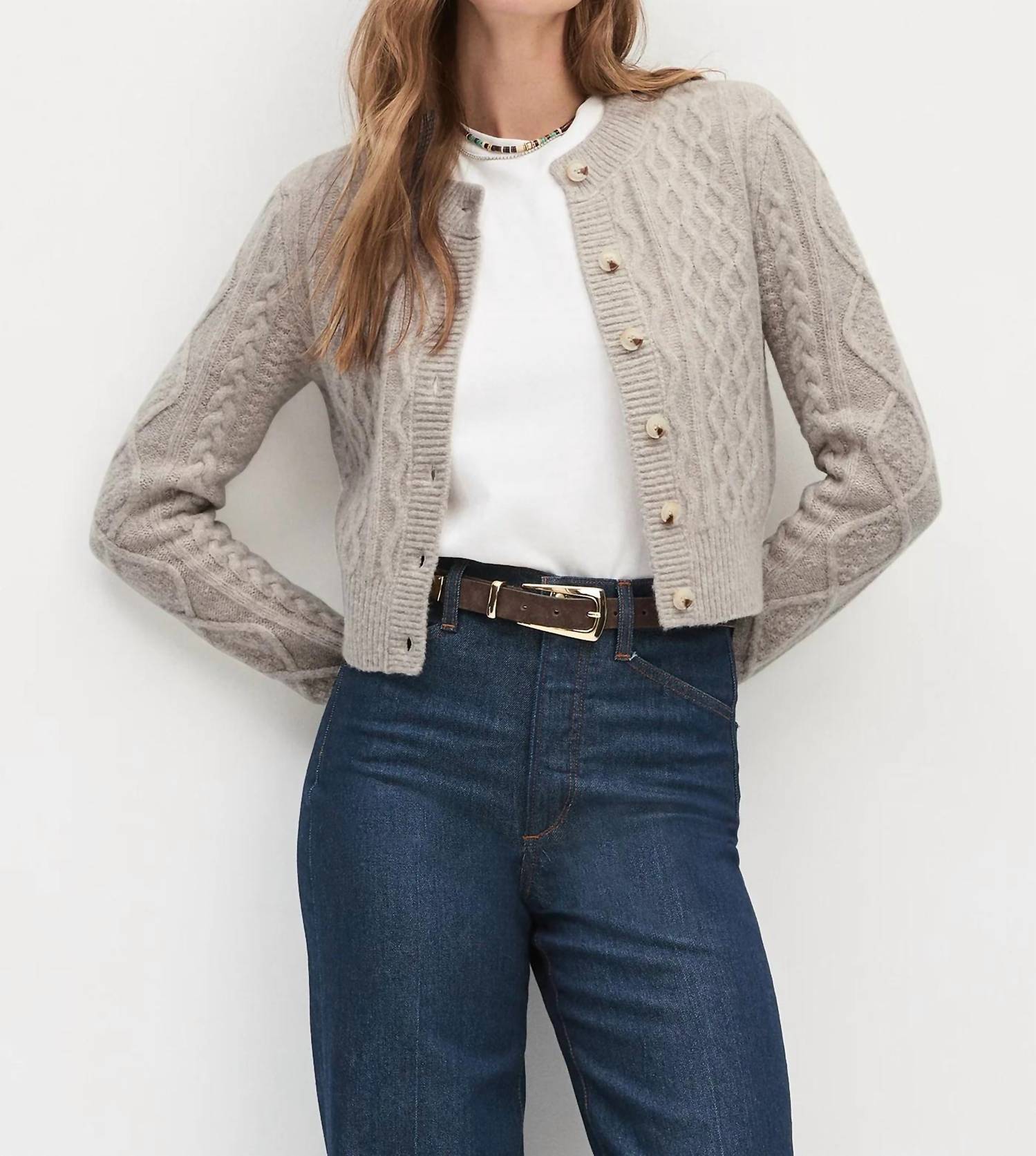 Favorite Daughter - Eleanor Classic Cable-knit Cardigan