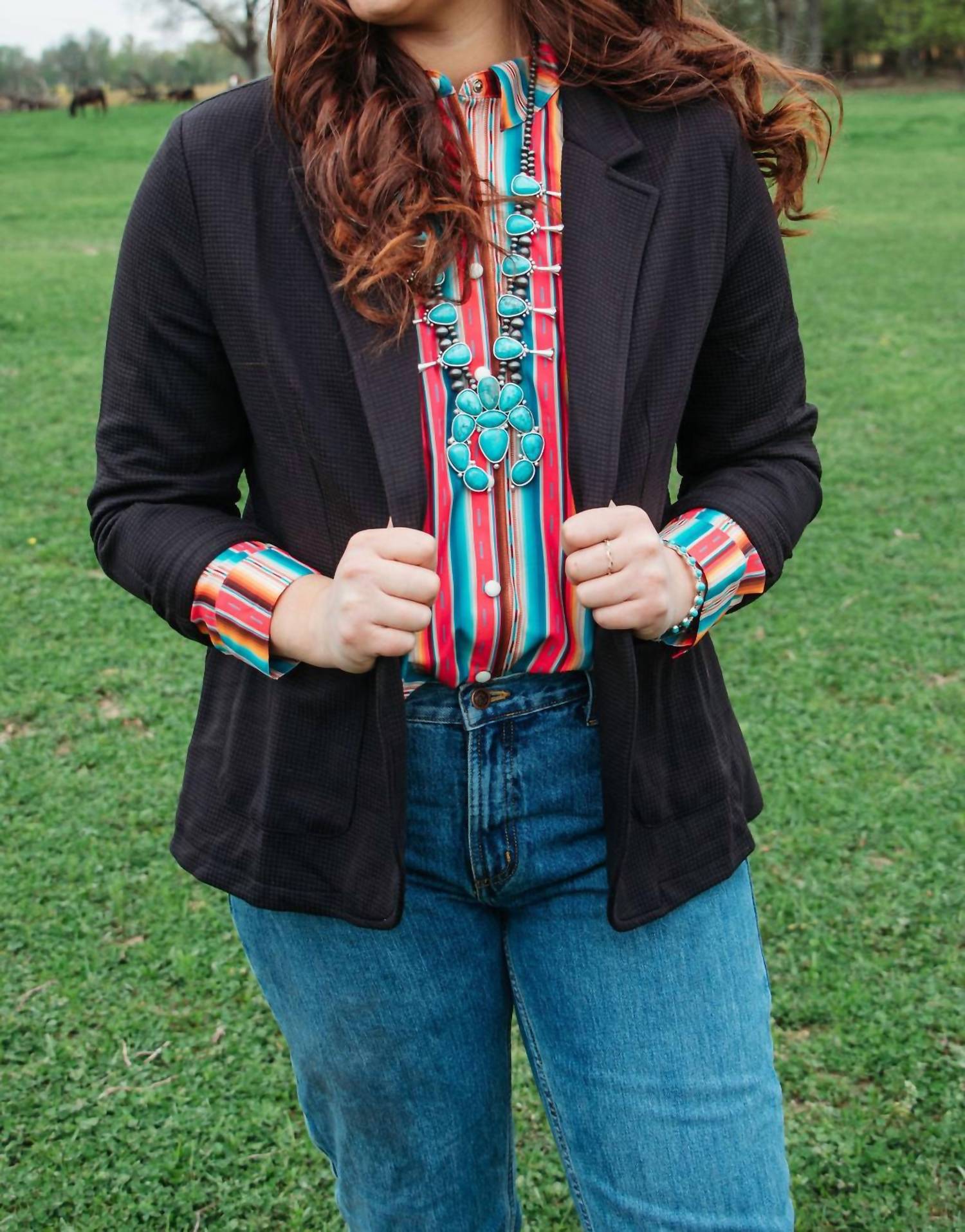 Texas True Threads - Jojo Waffle Knit Blazer