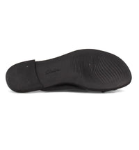 Clarks Women's Reyna Twist Flat Sandal in black synthetic - women's sandal - view 7