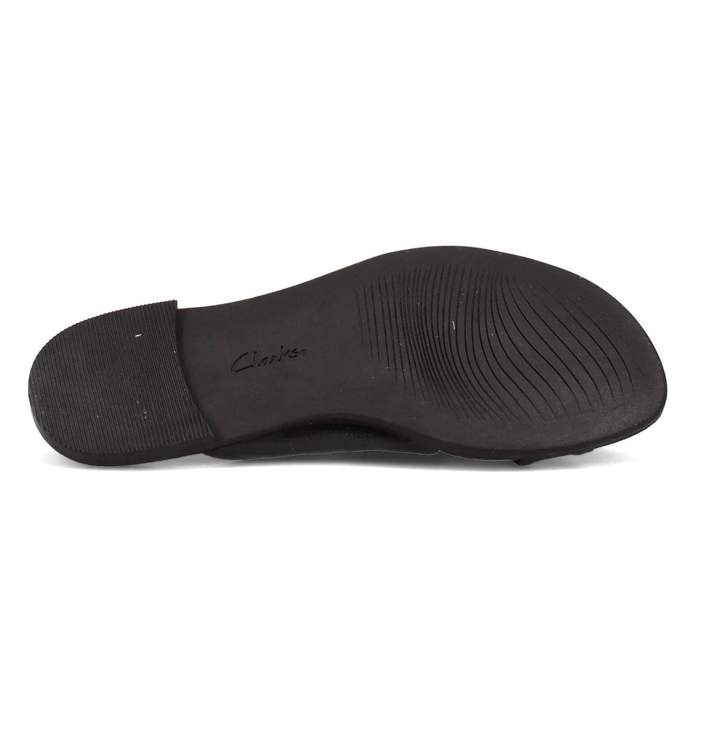 Clarks Women's Reyna Twist Flat Sandal in black synthetic - women's sandal - view 7