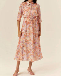 EXQUISE Maliyah Midi Dress in multi color - women's dress