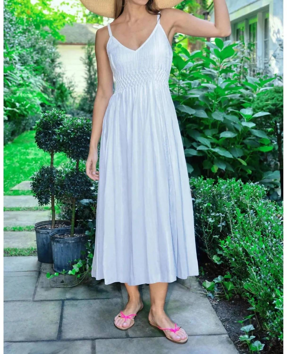 GRETCHEN SCOTT Sleeveless Venus Midi Dress in white - women's dress - view 4