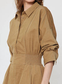 Current Air - Corduroy Flared Mini Shirt Dress