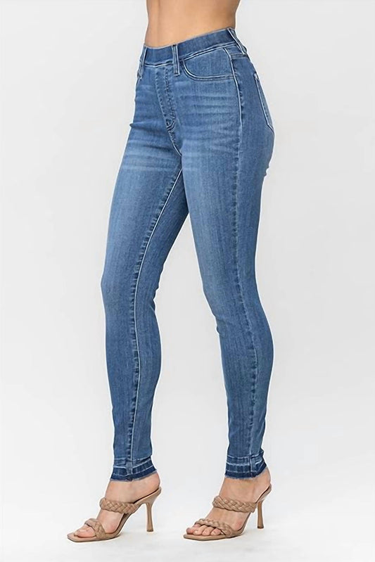 Judy Blue - High Rise Pull on Release Hem Skinny Jeans