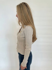 Kinross - Somary Rib Button Front Polo Sweater