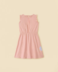 The Sunday Collective - Girl's Organic Open Back Patch Print Dress