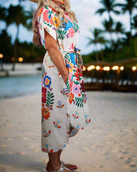 Zenara - Freya Printed Shirt Dress With Belt