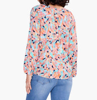 Nic + Zoe - Posey Punchy Petals Blouse
