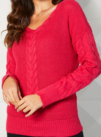 French Kyss - Cable V-Neck Top
